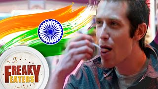 Freaky Eater Tries Indian Food For THE FIRST TIME  Freaky Eaters [upl. by Furlong675]