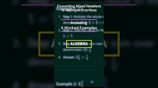 🧮Mixed Numbers Made Easy Learn How to Convert to Improper Fractions in Seconds 🧮✨ [upl. by Geiger]