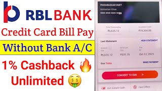 RBL Bank Credit Card Payment Kaise Kare  How to Pay RBL Credit Card Bill Through UPI  1 Cashback [upl. by Lashond]