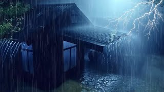 🔴 Rain on a Tin Roof for Sleeping 247 Deep Sleep with Heavy Rain amp Thunder on Metal Roof at Night [upl. by Kall188]