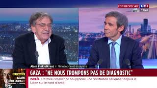 Alain Finkielkraut sexprime sur la guerre Israël  Hamas [upl. by Witt]