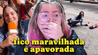 REAGINDO A SAMANTA ALVES NOS BLOCOS DE CARNAVAL DA LUDMILLA E DA FAVORITA  Cortes da Bel [upl. by Ahsed335]