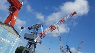 Level luffing Crane Crane  Mega structure [upl. by Enytsirk44]