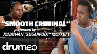 Michael Jacksons Drummer Jonathan Moffett Performs quotSmooth Criminalquot REACTIONREVIEW  Drumeo [upl. by Ialokin27]