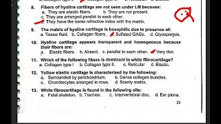 Histology  Cartilage  module 103  حل أسئلة كتاب القسم قصر العيني [upl. by Mathe662]