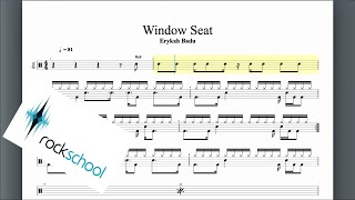 Window Seat Rockschool Grade 5 Drums [upl. by Stanford983]