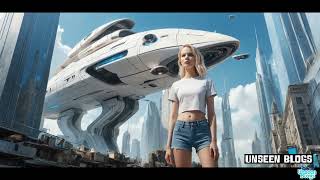 Urban Future Glam Where Fashion Meets with Architecture and Spaceships  Ai Video [upl. by Carn590]