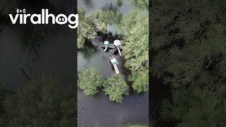 Drone Footage of Hurricane Milton Aftermath  ViralHog [upl. by Loresz253]