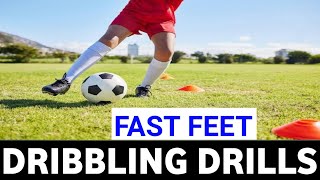 Fast feet football workout  Best youth dribbling drills  Train alone trainalone footballdrills [upl. by Enahsal644]