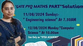 GATE PYQENGINEERING SCIENCE MATHS PARTS [upl. by Arvad]