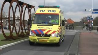 Politiebegeleiding ambulance 10188 met spoed naar ziekenhuis [upl. by Hirasuna788]