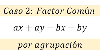 Caso dos  Factor común por agrupación ejem 01 [upl. by Anyala]