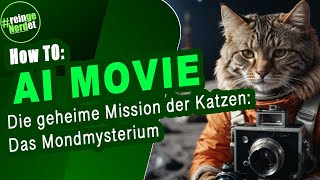 Einen KIFilm erstellen mit invideoioai  Katzen auf Mondreise ai invideo tutorial [upl. by Nwahsuq]