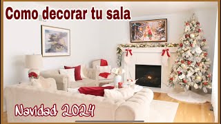 🎄 NAVIDAD 2024  como decorar la sala para navidad  ideas para tu hogar [upl. by Ednew]