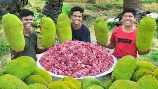 JACKFRUIT BIRYANI  Beef Jackfruit Biryani Recipe  Cooking In Our Village [upl. by Eerac]