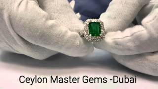 Emerald Ring with Diamond for sale in Dubai ID  160151 [upl. by Romeo]