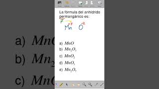 química La fórmula del anhídrido permangánico es [upl. by Irab]