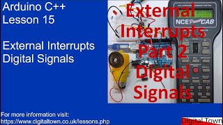 107 Arduino C Lesson 15  External interrupts reading digital signals [upl. by Adnilam224]