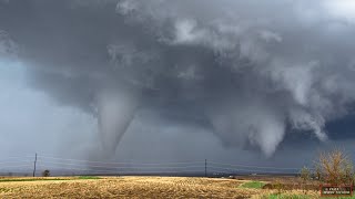 Treynor Iowa Intense Tornado  4262024 [upl. by Genisia]