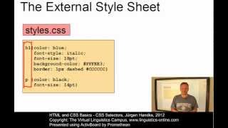 HTML and CSS Basics  CSS Selectors [upl. by Flossie]