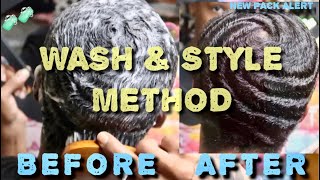 540 WAVES WASH amp STYLE METHOD  SHAMPOO BAR  LIVE UNBOXING [upl. by Ayikat]