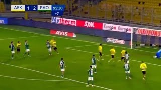 AEK Athens vs Panathinaikos 22 Levi Garcia score late goal to earn a draw for Athens Match recap [upl. by Llekcor746]