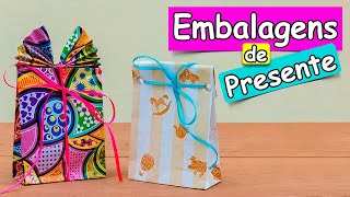 Como fazer EMBALAGEM PARA PRESENTE Super FÁCIL  Embrulho de presente  DIY [upl. by Grosvenor867]