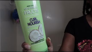 Garnier Fructis Curl Nourish Conditioner Review [upl. by Kcitrap218]