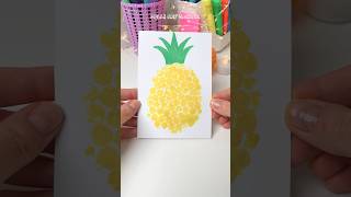 Pineapple🍍with Creative Art Technique shorts [upl. by Dihsar]