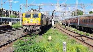 MyG Advertised Erode WAP7 30349 Powering 12652 Tamilnadu Sampark Kranti Express thrashes Chetpet [upl. by Steffane364]