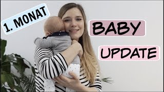 BABY UPDATE l 1 Monat l Schlafen l Stillen l Bauchschmerzen l HelloCathi [upl. by Olzsal927]