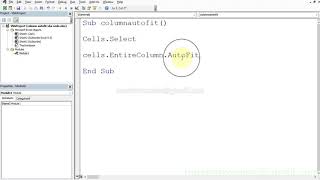 Autofit column width in excel using vba  Simple VBA code [upl. by Eceirtal]
