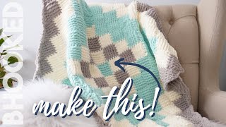 How to Entrelac Crochet Baby Blanket  Free Pattern  StepbyStep Tutorial [upl. by Ferdie948]