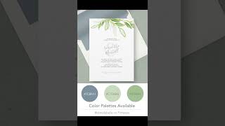 Sage Green Wedding Ideas Customizable Invitations [upl. by Ahsen17]