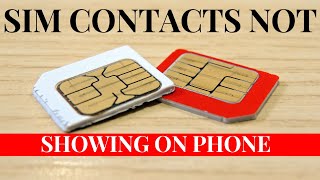 Sim Contacts not showing on Phone Solved  All phones [upl. by Reace]