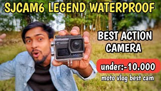 Best Action Camera Under 10000Moto vloging Best Camera Under 10000SJCAM6 Legend Waterproof😱 [upl. by Leahci]