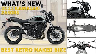 WHATS NEW ON THE 2023 KAWASAKI Z650RS  BEST RETRO NAKED BIKE [upl. by Ulu66]