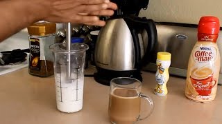 How to Foam Milk for a Latte coffee foam coffee recipe Hot frothy coffee at home Without any machine [upl. by Nylitak]