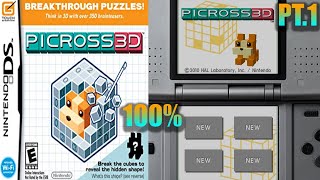 Picross 3D Beginner and Easy Levels 02 100 DS Longplay pt1 [upl. by Nerhtak124]