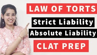 Strict Liability and Absolute Liability  Law of Torts [upl. by Piers]