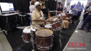 Bernard Purdie Plays The Purdie Shuffle At Summer NAMM 2017 [upl. by Hannala325]