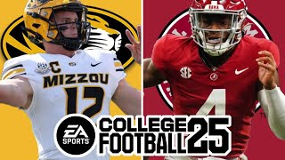 Missouri at Alabama  Week 9 Simulation EA College Football 25 [upl. by Leslee]