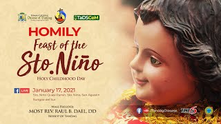 HOMILY  Feast of the Sto Niño  MOST REV RAUL B DAEL DD  January 17 2021 [upl. by Ifill]