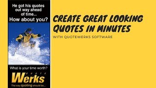 How to create great looking Quotes in minutes with QuoteWerks Software [upl. by Joceline]