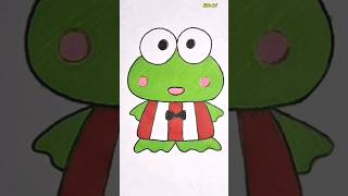 How to Draw Keroppi  Drawing for Kids  Sanrio shorts [upl. by Dolphin]