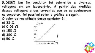 UDESC Um fio condutor foi submetido a diversas voltagens em um laboratório [upl. by Atilrahc441]