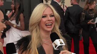 AVRIL LAVIGNE Red Carpet Interview  2022 GRAMMYs [upl. by Gwynne382]