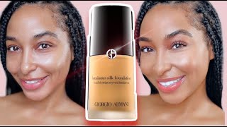 Giorgio Armani Luminous Silk Foundation Review  Demo [upl. by Arihday738]