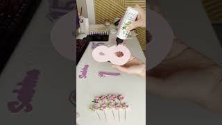 DIY Number Cake Topper Tutorial How to Make a Custom Cake Topper for Any Occasion [upl. by Annail63]