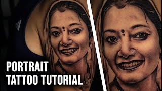 Realistic Portrait Tattoo Tutorial [upl. by Valencia]